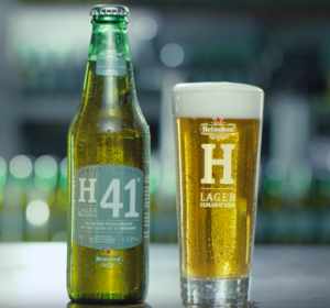 Heineken H41 glas en flesje